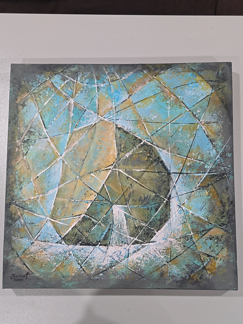 The Rock , Original Acrylic On Canvas 22x22